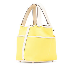 エルメス ピコタンロック カーゴ PM ハンドバッグ ジョーヌシトロン ナタ スイフト トワルゴエラン レディース HERMES 【中古】