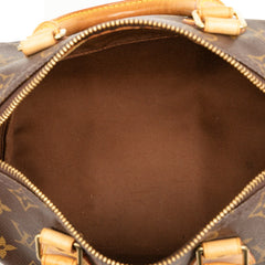 ルイ ヴィトン モノグラム スピーディ25 ミニボストンバッグ ハンドバッグ M41528 ブラウン PVC レザー レディース LOUIS VUITTON 【中古】