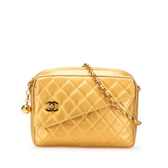 シャネル マトラッセ ココマーク ココボール チェーンショルダーバッグ ゴールド ラムスキン レディース CHANEL 【中古】