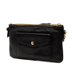 ミュウミュウ マテラッセ ハンドバッグ ショルダーバッグ 2WAY ブラック レザー レディース MIUMIU 【中古】