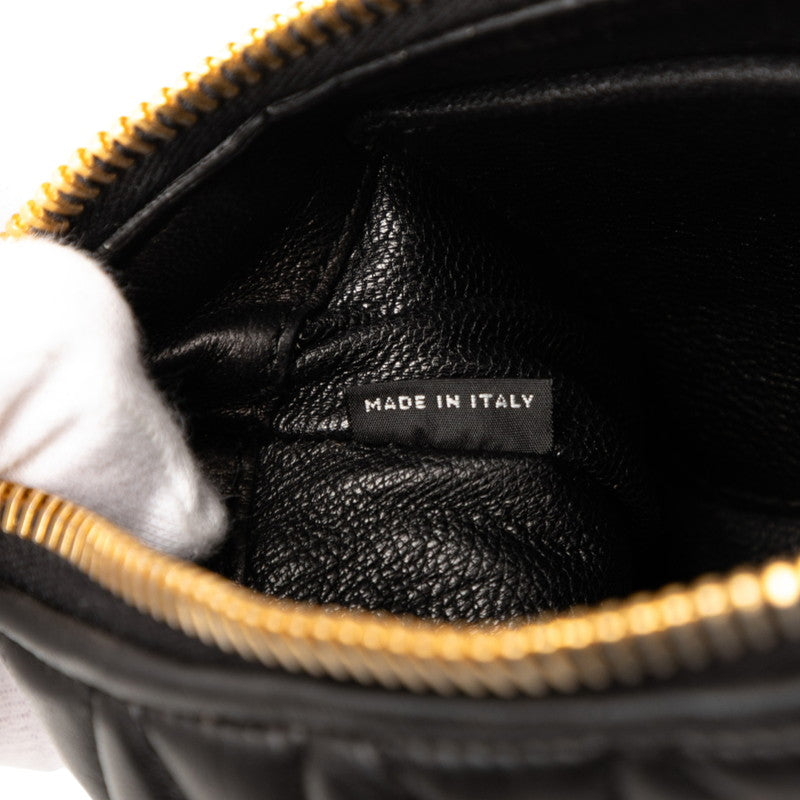 ミュウミュウ マテラッセ ハンドバッグ ショルダーバッグ 2WAY ブラック レザー レディース MIUMIU 【中古】