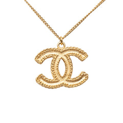 シャネル ココマーク ペンダント ネックレス 14C ゴールド メッキ GP レディース CHANEL 【中古】