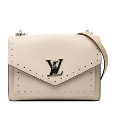 ルイ ヴィトン LVロゴツイストロック マイロックミーBB スタッズ チェーン ショルダーバッグ M51495 オフホワイト レザー レディース LOUIS VUITTON 【中古】