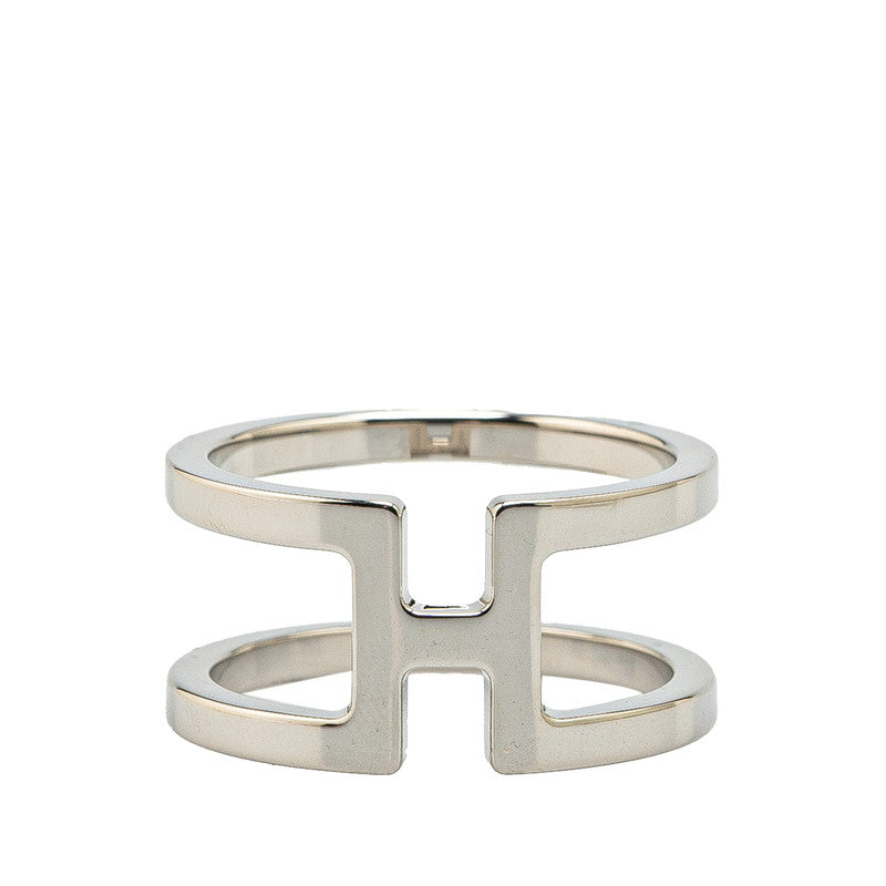 エルメス H アン ロン スカーフリング シルバー メタル レディース HERMES 【中古】