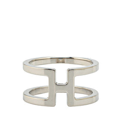 エルメス H アン ロン スカーフリング シルバー メタル レディース HERMES 【中古】