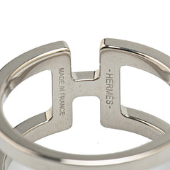 エルメス H アン ロン スカーフリング シルバー メタル レディース HERMES 【中古】