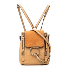 クロエ フェイ リュック バックパック ハンドバッグ 2WAY ベージュ グレージュ スウェード レザー レディース Chloe 【中古】