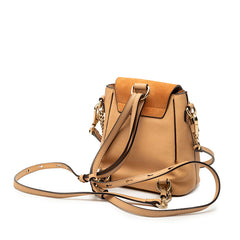 クロエ フェイ リュック バックパック ハンドバッグ 2WAY ベージュ グレージュ スウェード レザー レディース Chloe 【中古】