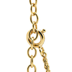 ディオール CDロゴ ラインストーン ネックレス ゴールド メッキ レディース Dior 【中古】