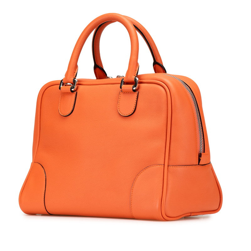 ロエベ アマソナ ハンドバッグ ショルダーバッグ 2WAY オレンジ レザー レディース LOEWE 【中古】