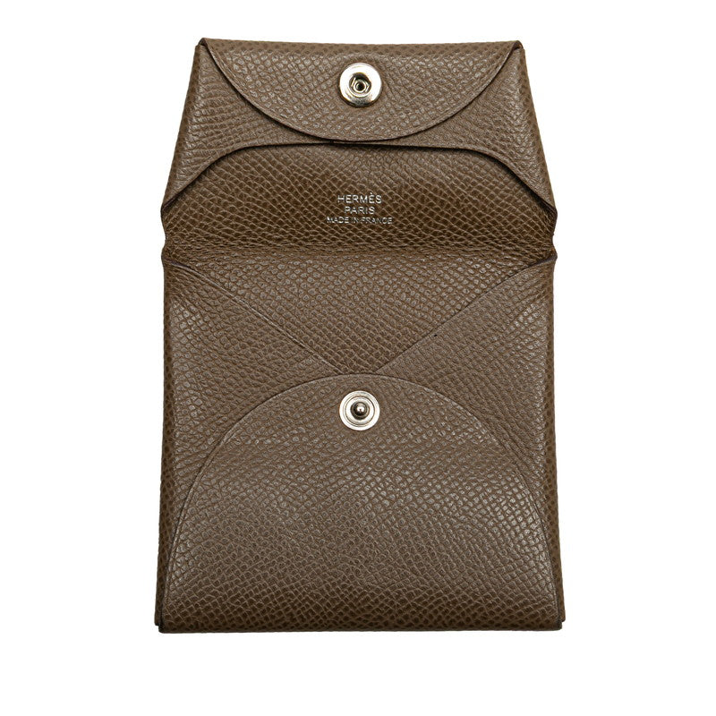 エルメス バスティア コインケース 小銭入れ エトゥープ グレー ヴォーエプソン レディース HERMES 【中古】