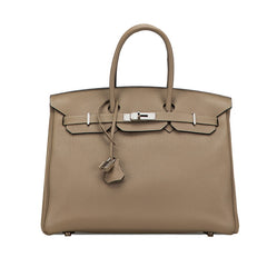 エルメス バーキン35 ハンドバッグ トゥルティエールグレー シルバー金具 トゴ レディース HERMES 【中古】