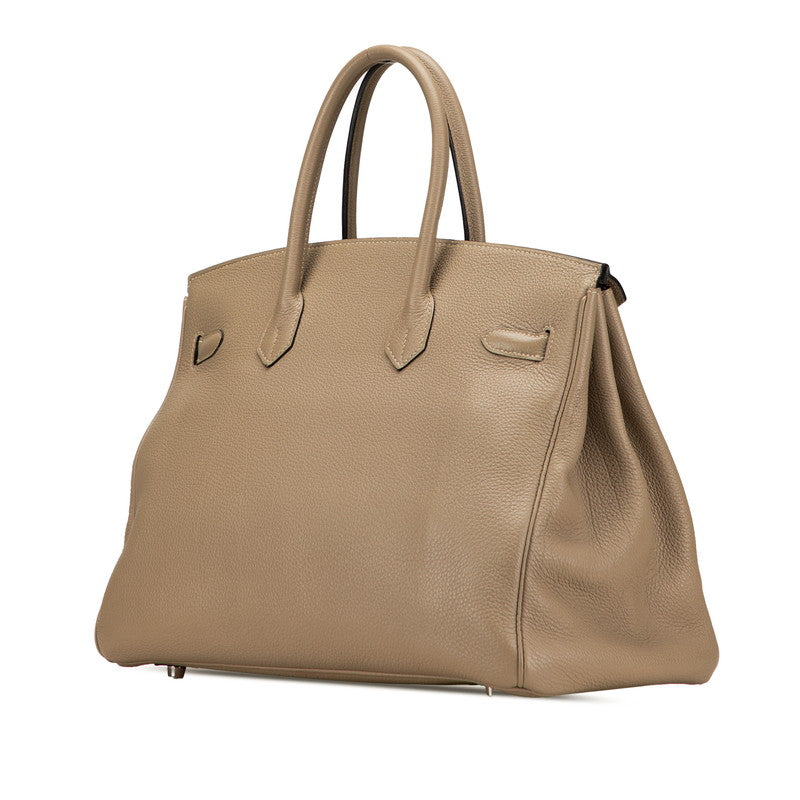 エルメス バーキン35 ハンドバッグ トゥルティエールグレー シルバー金具 トゴ レディース HERMES 【中古】