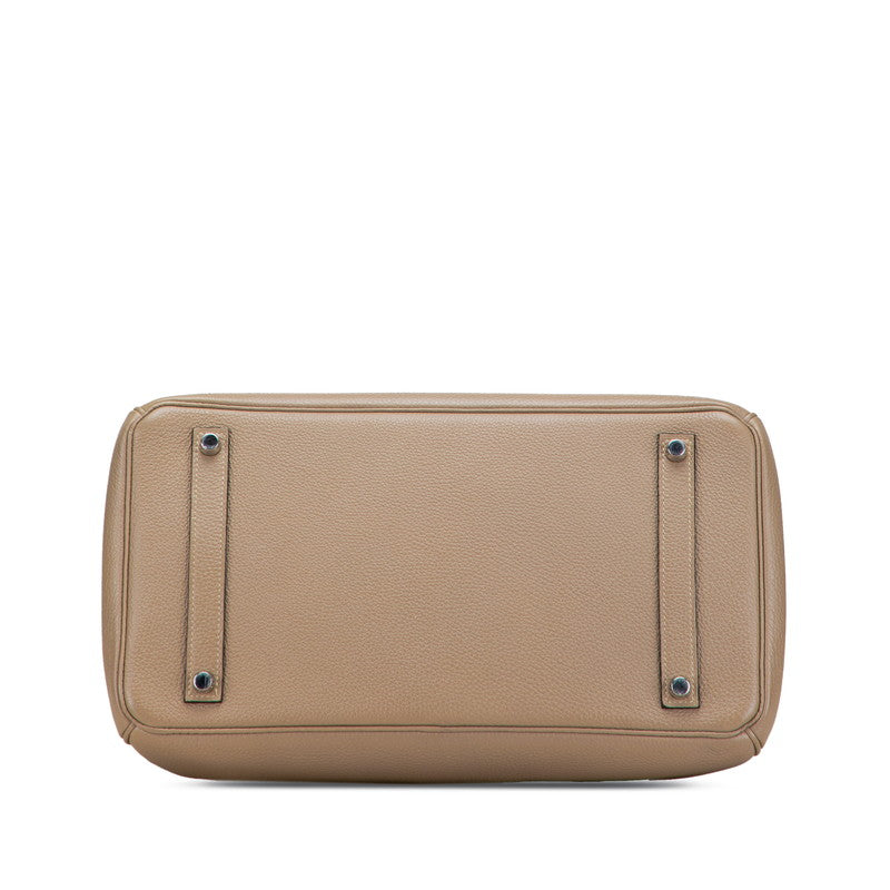 エルメス バーキン35 ハンドバッグ トゥルティエールグレー シルバー金具 トゴ レディース HERMES 【中古】