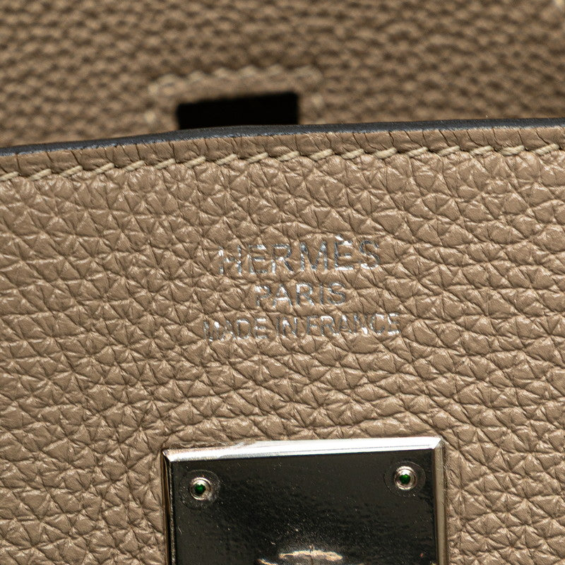 エルメス バーキン35 ハンドバッグ トゥルティエールグレー シルバー金具 トゴ レディース HERMES 【中古】