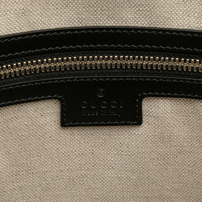 グッチ GGエンボス トートバッグ ハンドバッグ 700421 ブラック レザー レディース GUCCI 【中古】