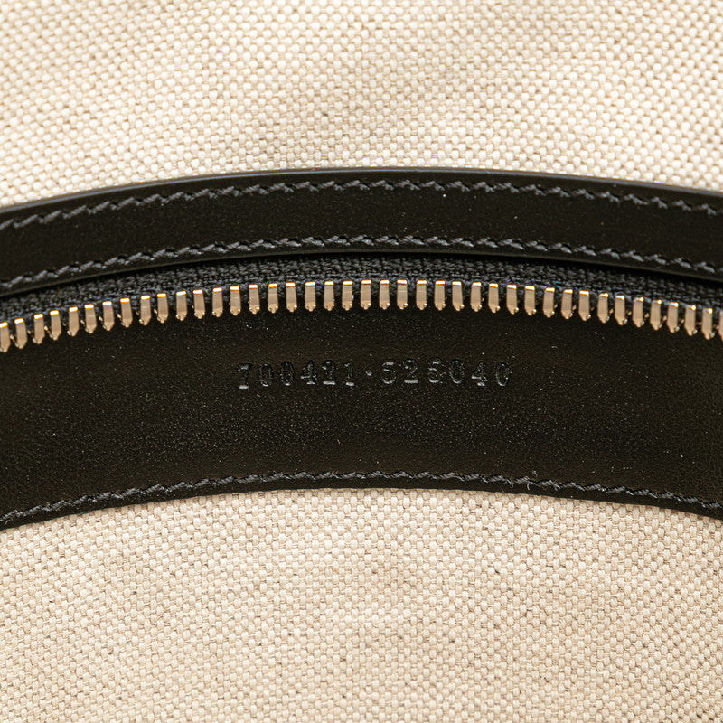 グッチ GGエンボス トートバッグ ハンドバッグ 700421 ブラック レザー レディース GUCCI 【中古】