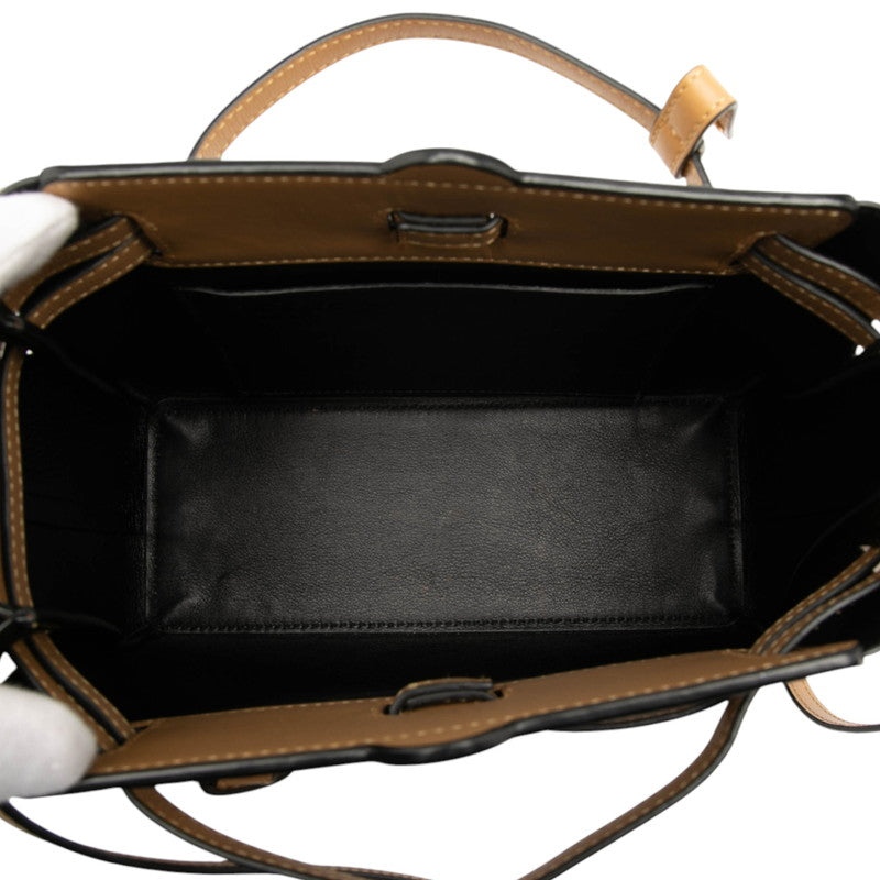 ロエベ アナグラムロゴ ラゾ ミニ ハンドバッグ ショルダーバッグ 2WAY ベージュ レザー レディース LOEWE 【中古】