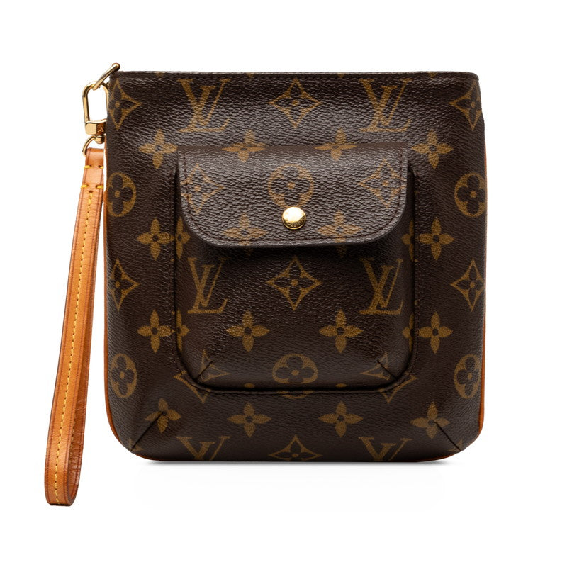 ルイ ヴィトン モノグラム パルティシオン アクセサリーポーチ M51901 ブラウン PVC レザー レディース LOUIS VUITTON 【中古】