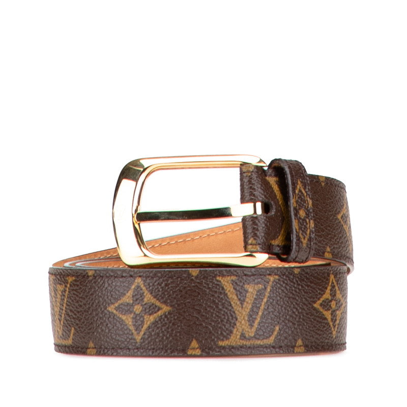 ルイ ヴィトン モノグラム サンチュール エリプス ベルト 85/34 M6919 ブラウン PVC レザー レディース LOUIS VUITTON 【中古】