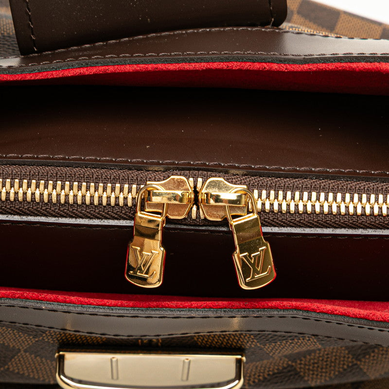 ルイ ヴィトン ダミエ システィナMM ハンドバッグ N41542 ブラウン PVC レザー レディース LOUIS VUITTON 【中古】