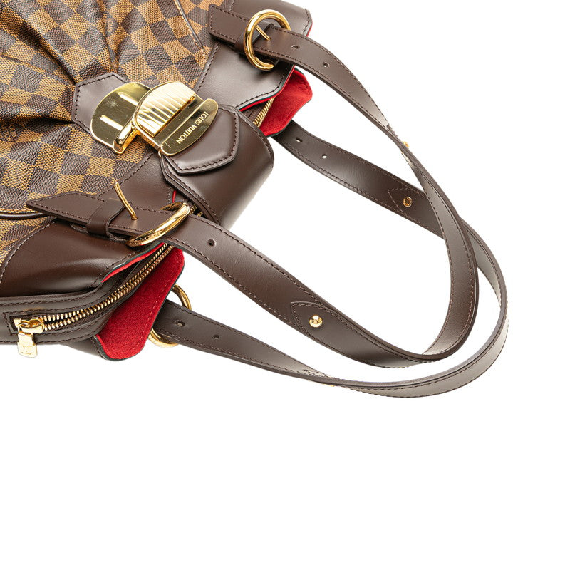 ルイ ヴィトン ダミエ システィナMM ハンドバッグ N41542 ブラウン PVC レザー レディース LOUIS VUITTON 【中古】