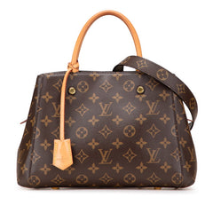 ルイ ヴィトン モノグラム モンテーニュBB ハンドバッグ ショルダーバッグ 2WAY M41055 ブラウン PVC レザー レディース LOUIS VUITTON 【中古】