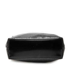 プラダ ロゴ トートバッグ ハンドバッグ 1BG417 ブラック スパンコール レザー メッシュ レディース PRADA 中古