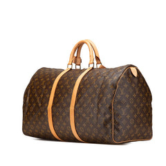 ルイ ヴィトン モノグラム キーポル55 ボストンバッグ トラベルバッグ 旅行用バッグ M41424 ブラウン PVC レザー レディース LOUIS VUITTON 【中古】