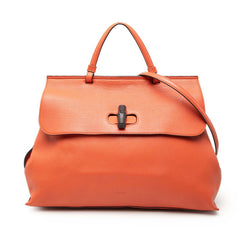 グッチ バンブー デイリー トートバッグ ショルダーバッグ 2WAY 370830 レッド レザー レディース GUCCI 【中古】