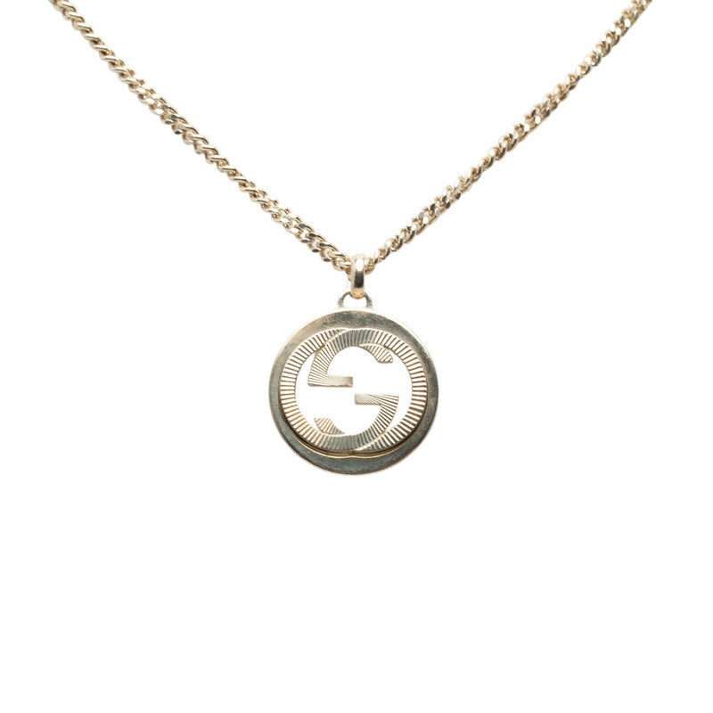 グッチ インターロッキングG ロゴ チェーン ペンダント ネックレス 246490 SV925 シルバー レディース GUCCI 【中古】