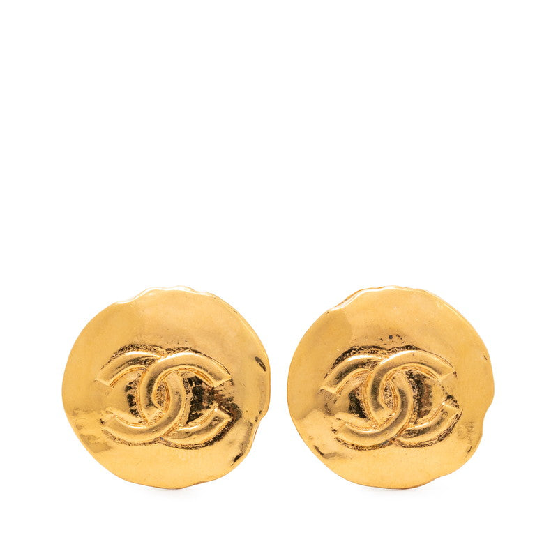 シャネル ヴィンテージ ココマーク ラウンド イヤリング ゴールド メッキ レディース CHANEL 【中古】