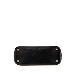 セリーヌ ロゴ エンボス ハンドバッグ トートバッグ ブラック レザー レディース CELINE 【中古】
