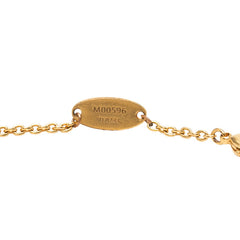 ルイ ヴィトン モノグラム フラワー LV アイコニック ネックレス M00596 ゴールド メッキ ラインストーン レディース LOUIS VUITTON 中古