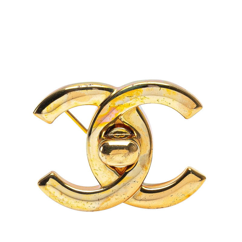 シャネル ココマーク ターンロック ブローチ ゴールド メッキ レディース CHANEL 【中古】