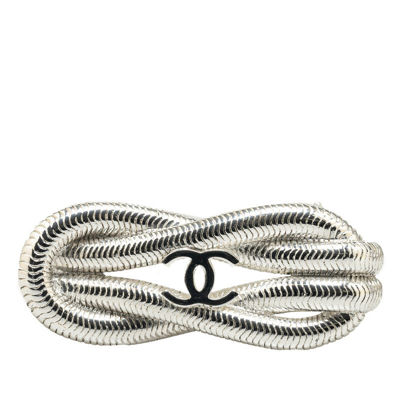 シャネル ココマーク ヴィンテージ ブローチ 97P ロープモチーフ シルバー メタル レディース CHANEL 中古