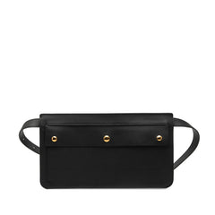 バーバリー ウエストバッグ ボディバッグ ブラック レザー レディース BURBERRY 【中古】