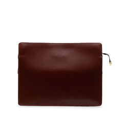 カルティエ マストライン セカンドバッグ ワインレッド レザー レディース CARTIER 【中古】