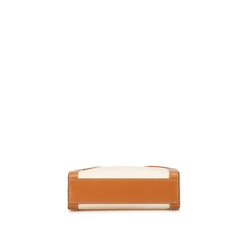 セリーヌ ミニ バーティカル カバ ハンドバッグ ショルダーバッグ 2WAY ナチュラル タン キャンバス カーフ レディース CELINE 中古