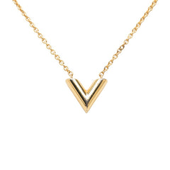 ルイ ヴィトン エセンシャルV チェーン ペンダント ネックレス M61083 ゴールド メッキ レディース LOUIS VUITTON 【中古】