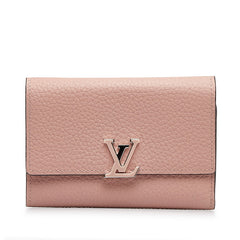 ルイ ヴィトン ポルトフォイユ カプシーヌ コンパクト 三つ折り財布 M62156 ピンク トリヨンレザー レディース LOUIS VUITTON 【中古】