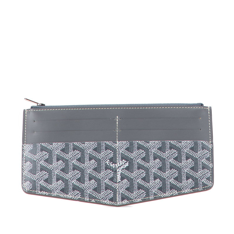 ゴヤール インサート ルイーズ カードケース カードホルダー グレー PVC レザー レディース GOYARD 【中古】