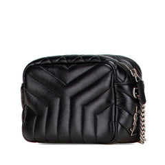 サンローラン ルル ボーリング チェーン ショルダーバッグ 457588 ブラック レザー レディース SAINT LAURENT 【中古】