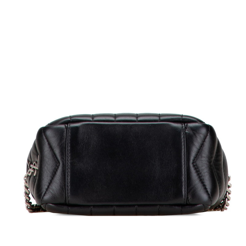 サンローラン ルル ボーリング チェーン ショルダーバッグ 457588 ブラック レザー レディース SAINT LAURENT 【中古】