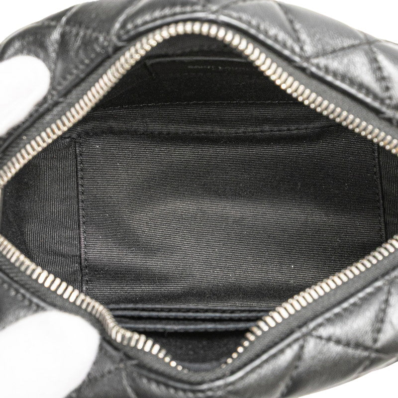 サンローラン ルル ボーリング チェーン ショルダーバッグ 457588 ブラック レザー レディース SAINT LAURENT 【中古】