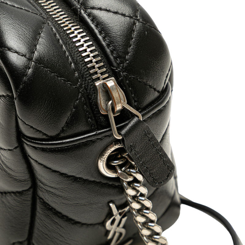 サンローラン ルル ボーリング チェーン ショルダーバッグ 457588 ブラック レザー レディース SAINT LAURENT 【中古】