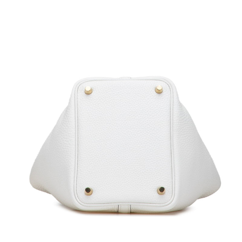 エルメス ピコタンロックPM ハンドバッグ ニューホワイト トリヨンクレマンス レディース HERMES 【中古】