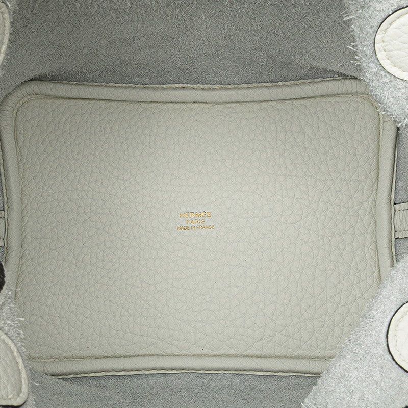 エルメス ピコタンロックPM ハンドバッグ ニューホワイト トリヨンクレマンス レディース HERMES 【中古】