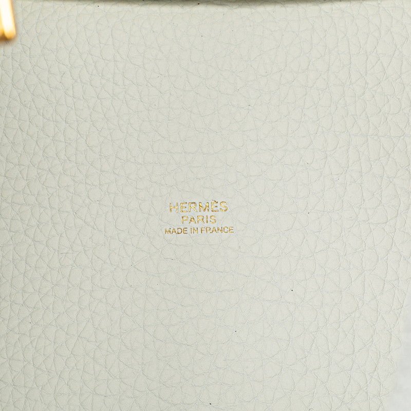 エルメス ピコタンロックPM ハンドバッグ ニューホワイト トリヨンクレマンス レディース HERMES 【中古】