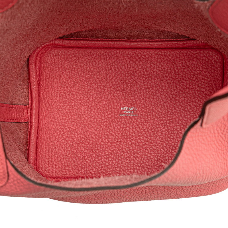 エルメス ピコタンロックPM ハンドバッグ ローズアザレピンク シルバー金具 トリヨンクレマンス レディース HERMES 【中古】